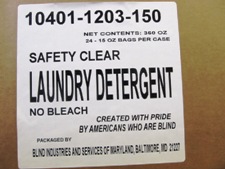 white label on case - Safety Clear laundry detergent